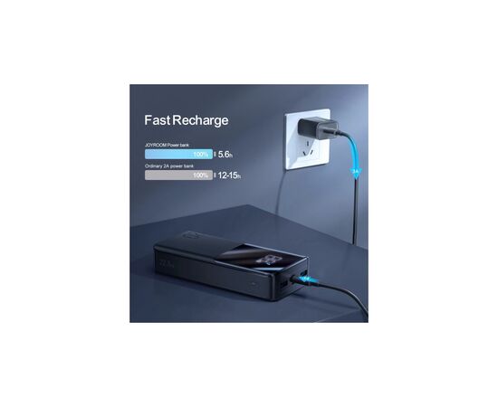 Батарея универсальная JOYROOM 20000mAh 22,5W PD, QC/3.0, 2*USB-A, Micro-USB, USB-C In/Out Black (JR-QP192), изображение 8