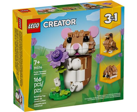 Конструктор LEGO Creator Очаровательный хомяк с цветком (31376)