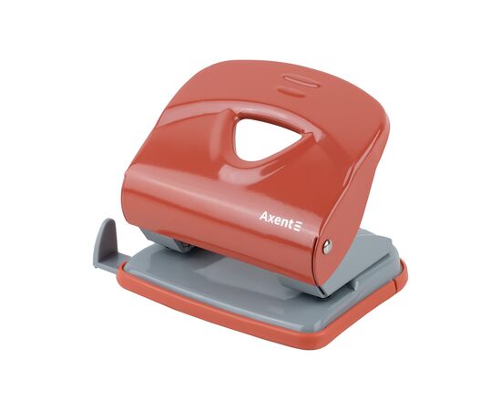 Дырокол Axent Exakt-2 металлический, 30л, Earth colors коралловый (3930-28-A)