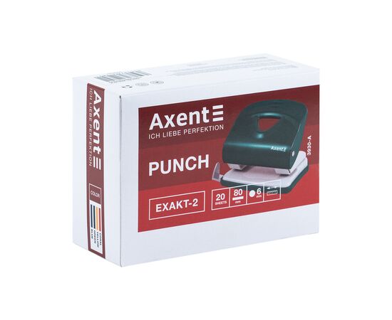 Дырокол Axent Exakt-2 металлический, 30л, Earth colors синий (3930-29-A), изображение 5