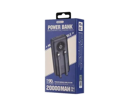 Батарея универсальная Remax 20000mAh, 22.5W, Black (RPP-38 / 45364), изображение 2