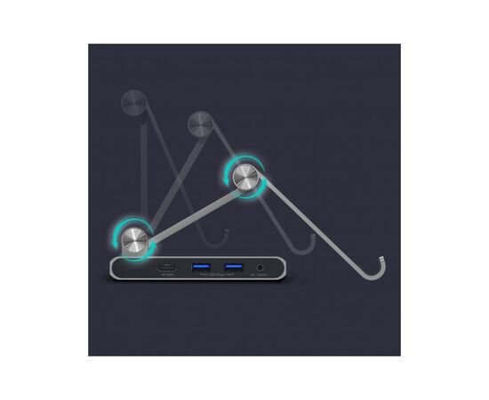 Порт-репликатор J5create Dock-Station Ipad USB-C 8-in-1 (HDMI/PD/картридер/USB-A/USB-C/Audio) (JTS224-N), изображение 11
