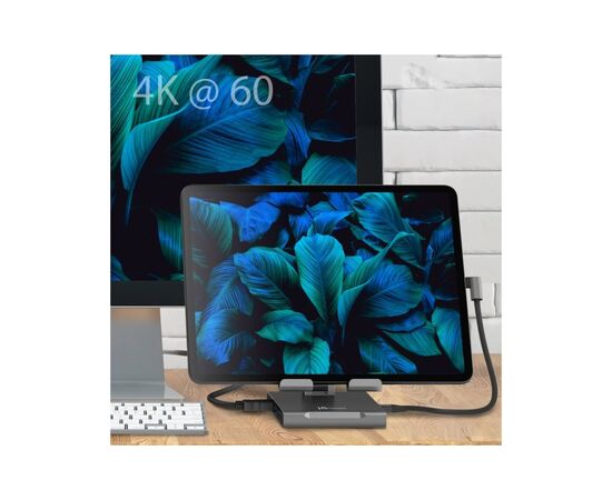 Порт-репликатор J5create Dock-Station Ipad USB-C 8-in-1 (HDMI/PD/картридер/USB-A/USB-C/Audio) (JTS224-N), изображение 8