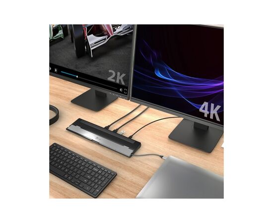Порт-репликатор J5create Dock-Station USB-C 10-in-1 (HDMI/PD/USB-A/USB-C/LAN/картридер/audio) (JCD542-N), изображение 9