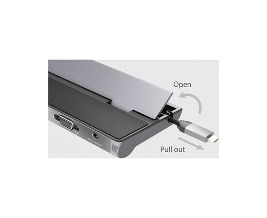 Порт-репликатор J5create Dock-Station USB-C 10-in-1 (HDMI/PD/USB-A/USB-C/LAN/картридер/audio) (JCD543P-EN), изображение 11