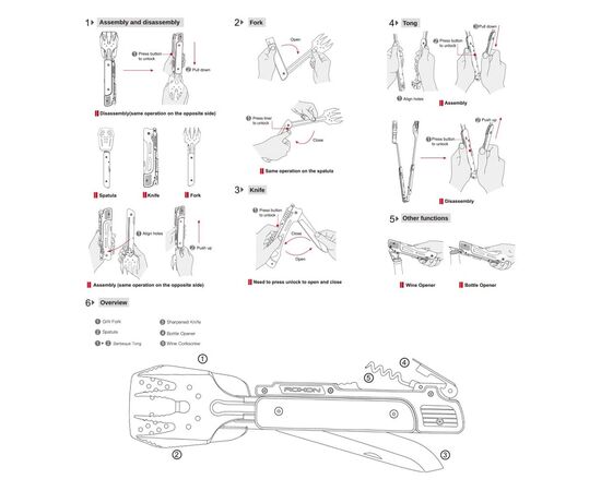 Мультитул Roxon Multi BBQ Tool (S601), изображение 8