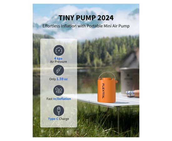 Насос для надувной мебели Flextail Tiny Pump, помаранчевий (6975755961378), изображение 3