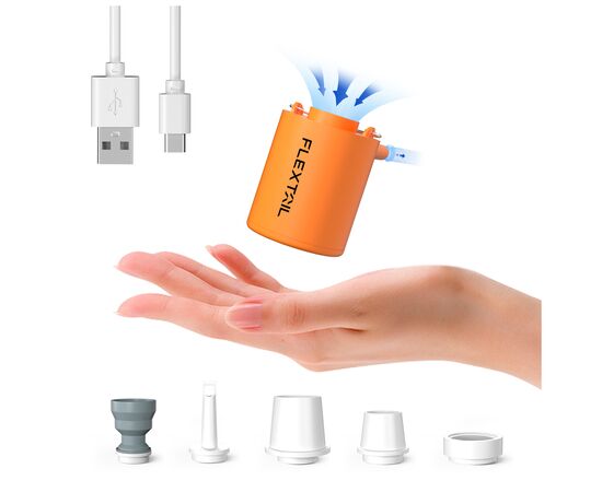 Насос для надувной мебели Flextail Tiny Pump, помаранчевий (6975755961378)