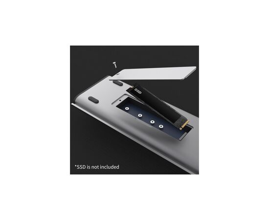 Порт-репликатор J5create Dock-Station USB-C 10Gbps, 12-in-1 (слот M2 NVMe/хаб/HDMI/DP/PD/картрид/LAN) (JCD552-N), изображение 8