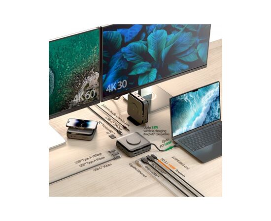Порт-репликатор J5create Dock-Station USB-C 10-in-1 (HDMI/PD/USB-A/USB-C/LAN) (JCD3199-N), изображение 6