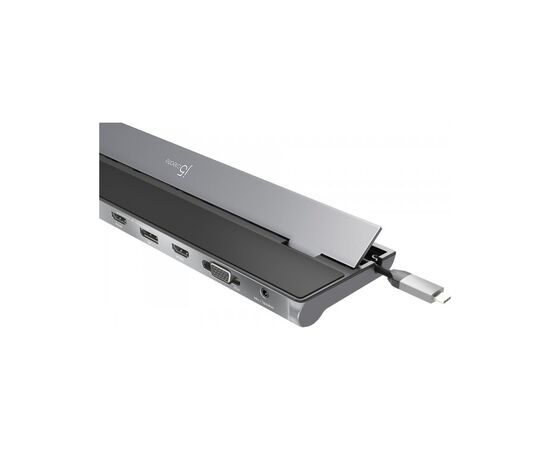 Порт-репликатор J5create Dock-Station USB-C 10-in-1 (HDMI/PD/USB-A/USB-C/LAN/картридер/audio) (JCD543-N), изображение 7