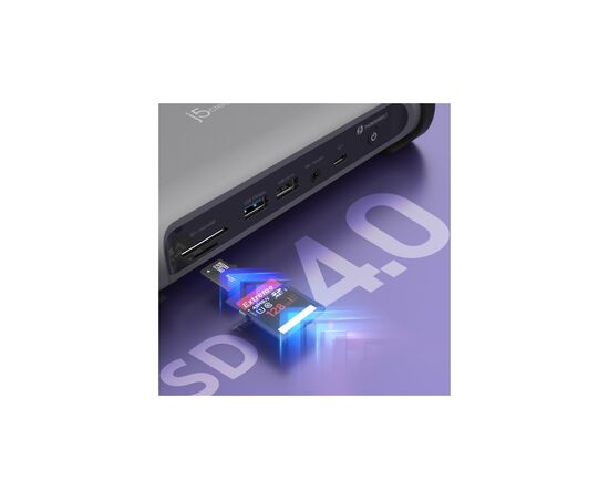 Порт-репликатор J5create Dock-Station USB-C 15-in-1 (HDMI/DP/PD/USB-A/USB-C/LAN/картридер/audio) (JTD568-EN), изображение 9