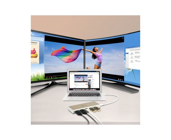 Порт-репликатор J5create Dock-Station USB-C 6-in-1 (HDMI/PD/USB-A/USB-C/LAN) (JCD381-N), изображение 5