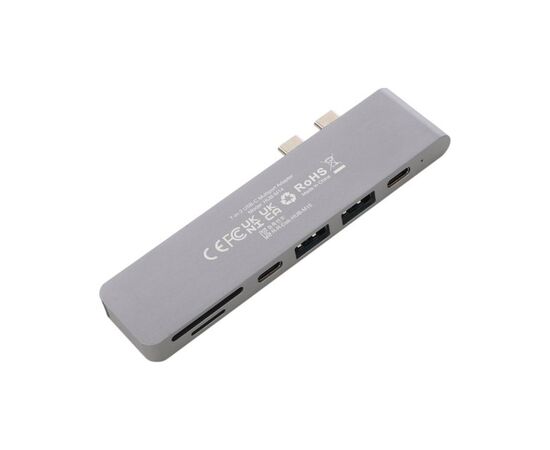 Порт-реплікатор Choetech Dock-Station USB-C 7-in-1 (HDMI/картридер/USB-A/USB-C, for MacBook Pro/Air) (HUB-M14-GY-V2), зображення 3