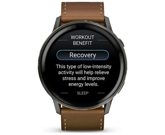 Смарт-часы Garmin Venu 4 (45mm), Black w/ Slate + Leather, GPS смарт-годинник (010-03014-03), изображение 9