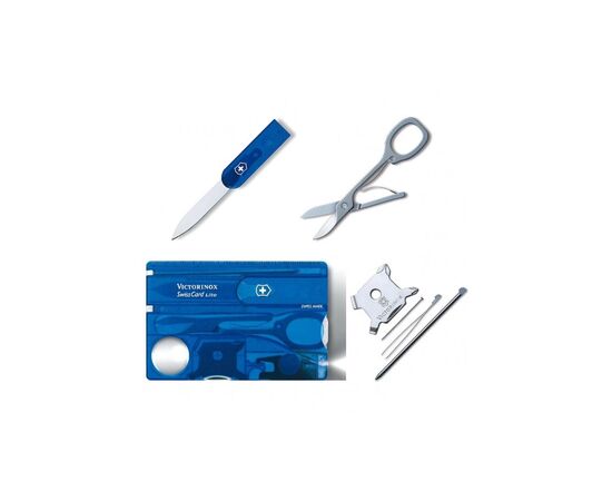 Мультитул Victorinox SwissCard Lite Transparent Blue (0.7322.T2), изображение 3