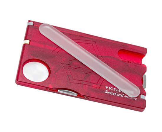 Мультитул Victorinox SwissCard NailCare Transparent Red (0.7240.T), изображение 3