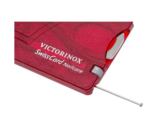 Мультитул Victorinox SwissCard NailCare Transparent Red (0.7240.T), изображение 4