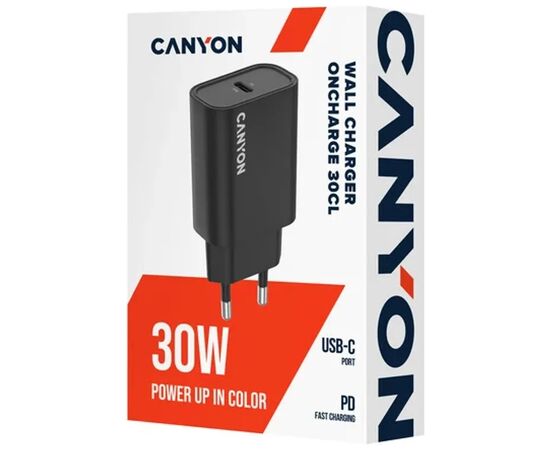 Зарядний пристрій Canyon USB-C PD30W OnCharge Black (CNE-CHA30CLB), зображення 6