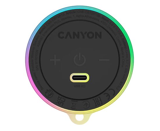 Акустическая система Canyon OnMove 13 Black (CNE-CBTSP13B), изображение 2