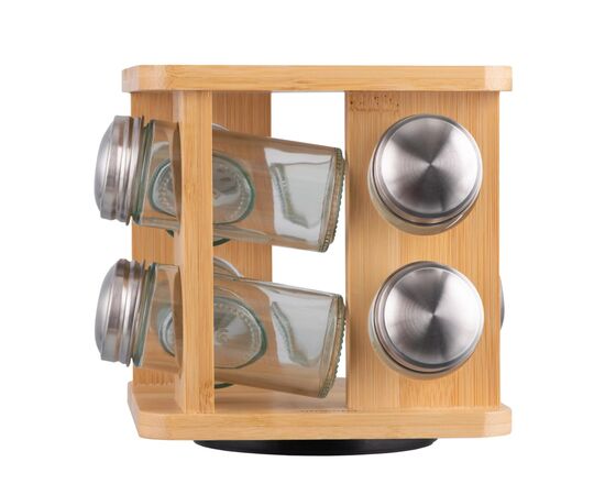 Набір для спецій Ardesto Midori, 9 предметів, 80мл бамбук, нержавіюча сталь (AR1408B), зображення 2