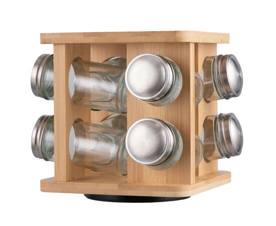 Набір для спецій Ardesto Midori, 9 предметів, 80мл бамбук, нержавіюча сталь (AR1408B)