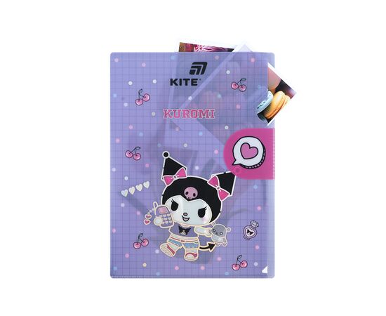 Папка – уголок Kite с клапаном A4 Kuromi (HK25-248-1), изображение 5