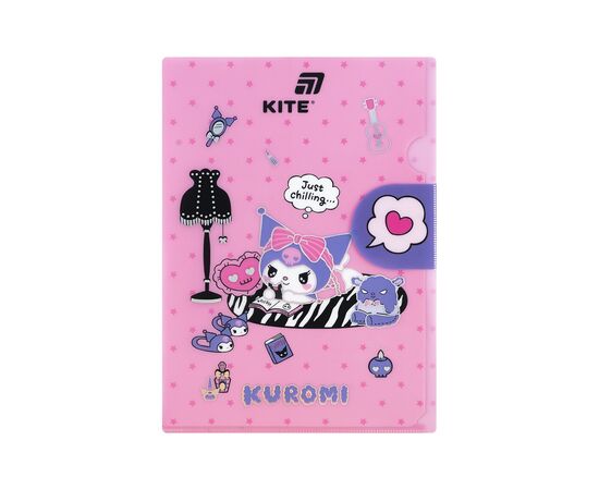 Папка – уголок Kite с клапаном A4 Kuromi- 2 (HK25-248-2)
