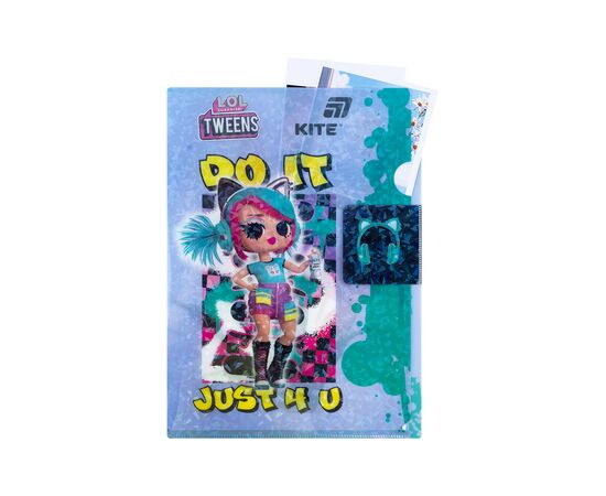 Папка - куточок Kite із клапаном A4 LOL (LO25-248), зображення 5