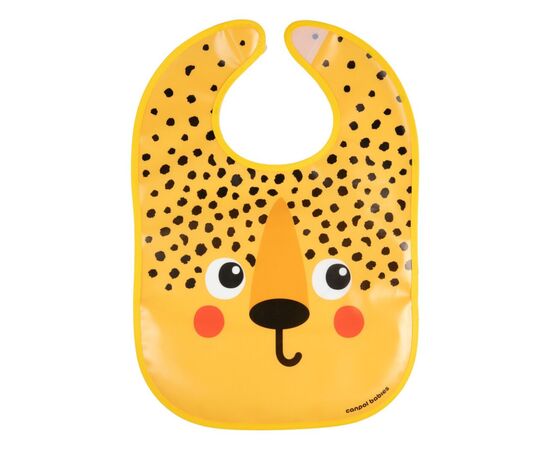 Нагрудничек Canpol babies Hello Little - гепард, пластмасовий з кишенькою (9/232_ora2)