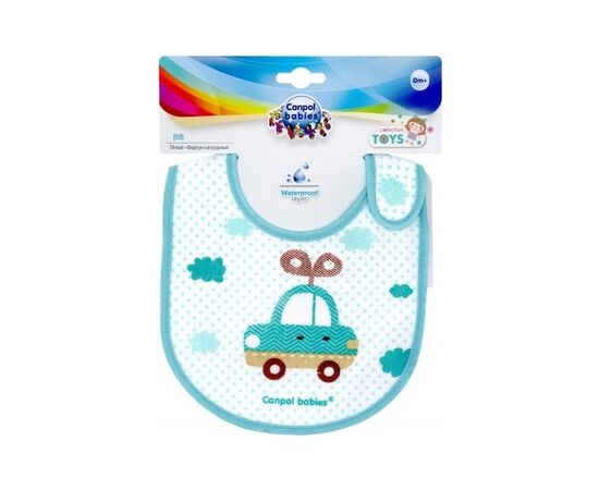 Нагрудничек Canpol babies бавовняний Іграшки блакитний (15/109), изображение 2