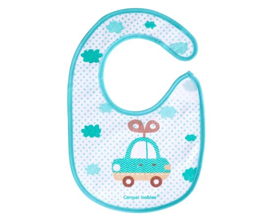 Нагрудничек Canpol babies бавовняний Іграшки блакитний (15/109)