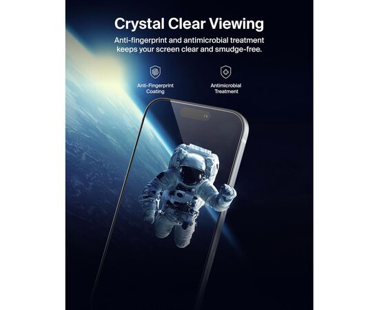 Стекло защитное Belkin iPhone 17 Pro Privacy TemperedGlass (OVA213HQ), изображение 5