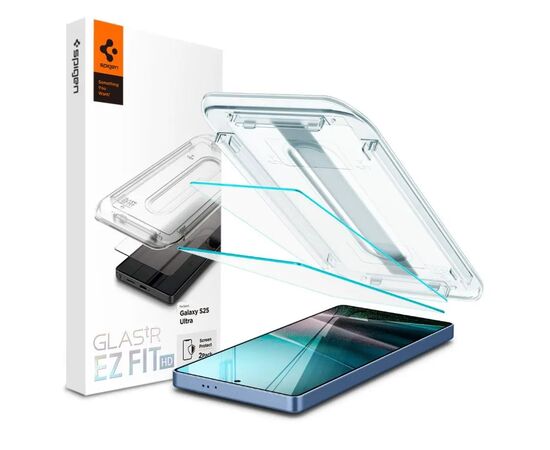 Стекло защитное Spigen tR EZ Fit HD Samsung Galaxy S25 Ultra 2 pcs (AGL09082), изображение 10