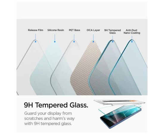 Стекло защитное Spigen tR EZ Fit HD Samsung Galaxy S25 Ultra 2 pcs (AGL09082), изображение 2