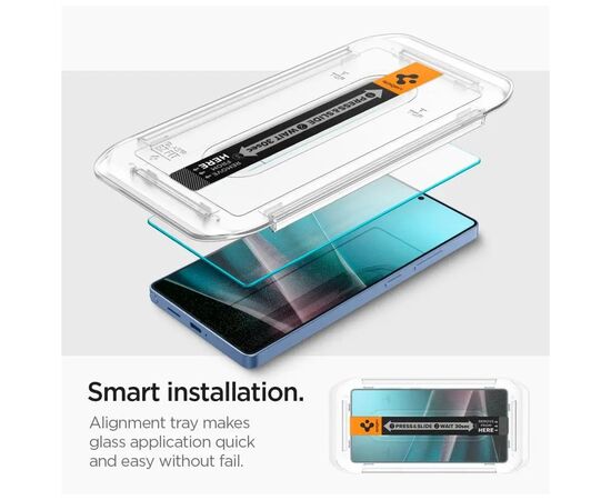 Стекло защитное Spigen tR EZ Fit HD Samsung Galaxy S25 Ultra 2 pcs (AGL09082), изображение 3