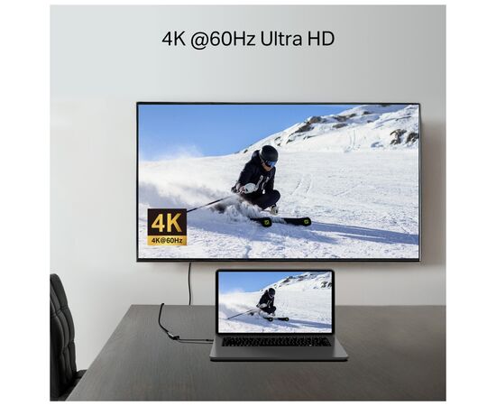Переходник USB-C F to HDMI M black TP-Link (UA520C), изображение 5