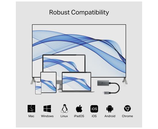 Переходник USB-C F to HDMI M black TP-Link (UA520C), изображение 6
