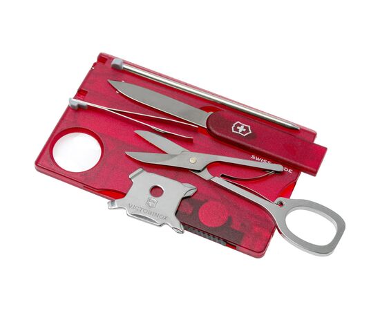 Мультитул Victorinox SwissCard Lite Transparent Red Blister (0.7300.TB1), зображення 2