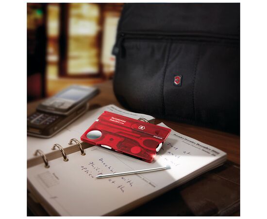 Мультитул Victorinox SwissCard Lite Transparent Red Blister (0.7300.TB1), зображення 6