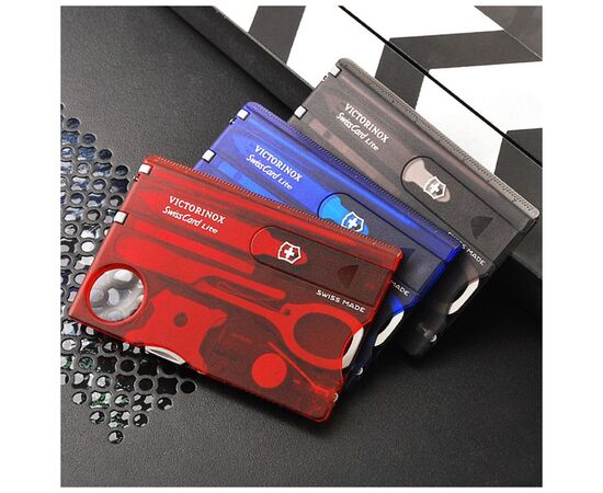 Мультитул Victorinox SwissCard Lite Transparent Red Blister (0.7300.TB1), зображення 7