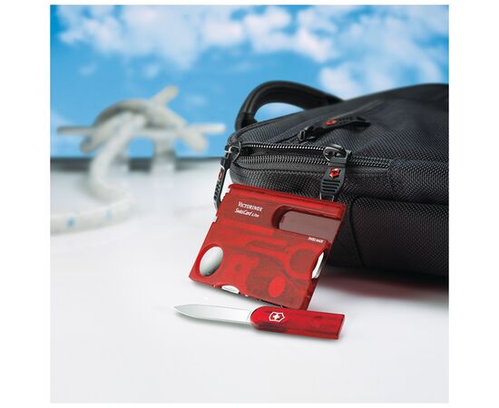 Мультитул Victorinox SwissCard Lite Transparent Red Blister (0.7300.TB1), зображення 8