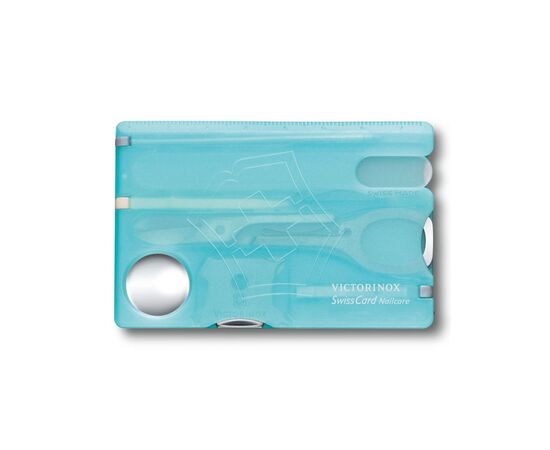 Мультитул Victorinox SwissCard NailCare Transparent Blue (0.7240.T21), зображення 4