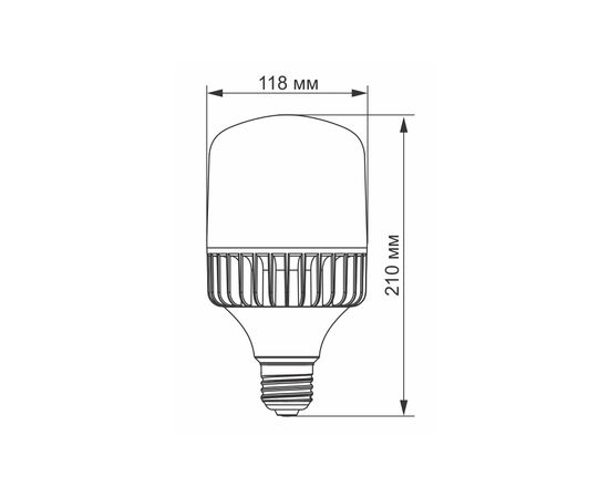 Лампочка Videx A118 50W E27 5000K (VL-A118-50275), зображення 3