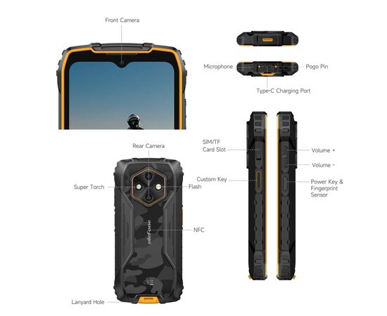 Мобильный телефон Ulefone Rugking 4 Pro 8/256Gb Black-Orange (6975326660921), изображение 9