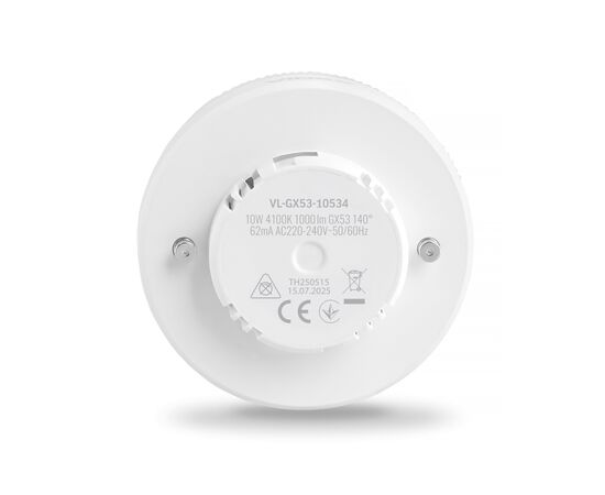 Лампочка Videx LED GX53 10W 4100K 220V (VL-GX53-10534), изображение 3