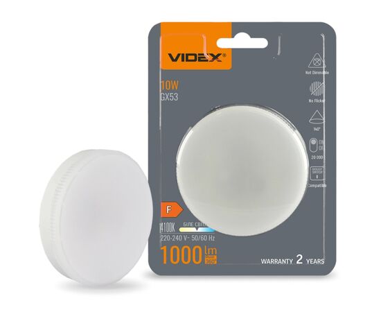 Лампочка Videx LED GX53 10W 4100K 220V (VL-GX53-10534)