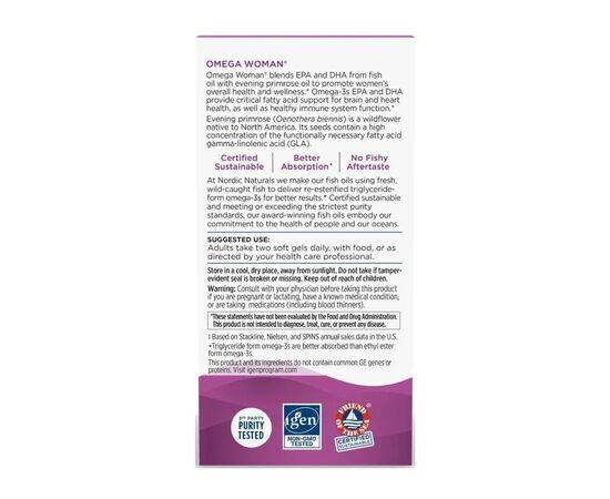 Вітамінно-мінеральний комплекс Nordic Naturals Омега для жінок з маслом примули вечірньої, смак лимон (NOR-01780), зображення 4