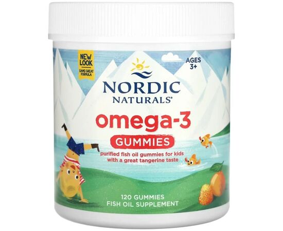 Витаминно-минеральный комплекс Nordic Naturals Омега-3 для детей от 3 лет, вкус мандарина, Omega-3 Gummies, Ages 3+, (NOR-30131)