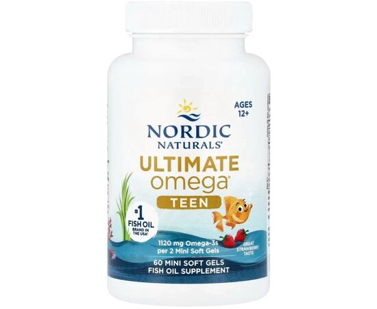 Витаминно-минеральный комплекс Nordic Naturals Омега-3, рыбий жир для подростков, вкус клубники, Teen, Ultima (NOR-06110), изображение 5
